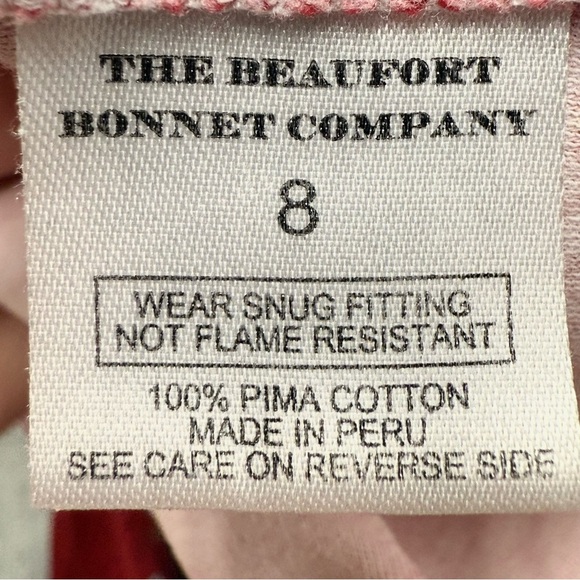 The Beaufort Bonnet Company Sara Jane's Sweet Dream Pajama Set Geese Red & Pink - Picture 4 of 9